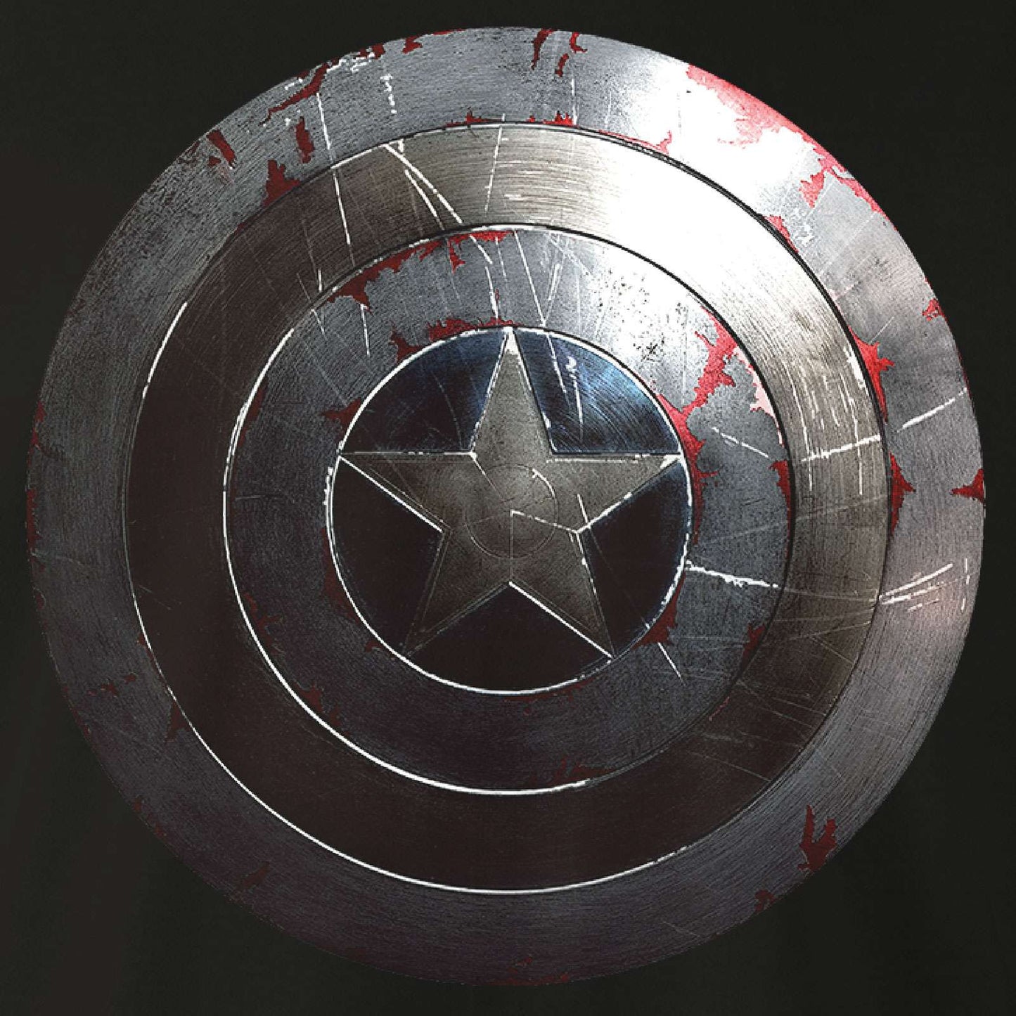 Captain America Marvel T-shirt - Captain Shield Silver