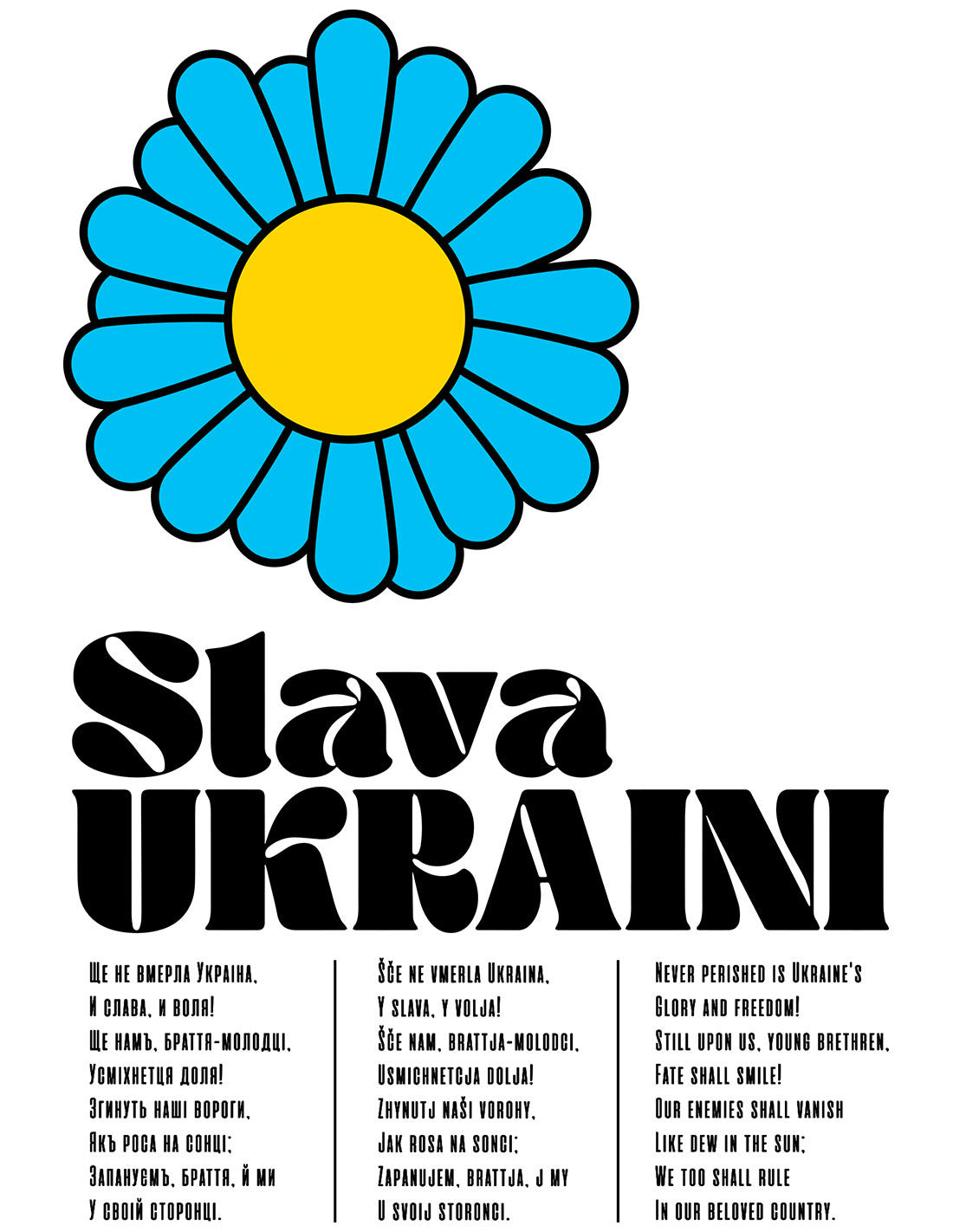 SLAVA UKRAINI Black T-shirt