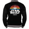 Vue arrière de la veste Teddy Star Wars Officielle - Logo 1977 avec grand visuel rétro X-Wing et logo Star Wars, style vintage affirmé.