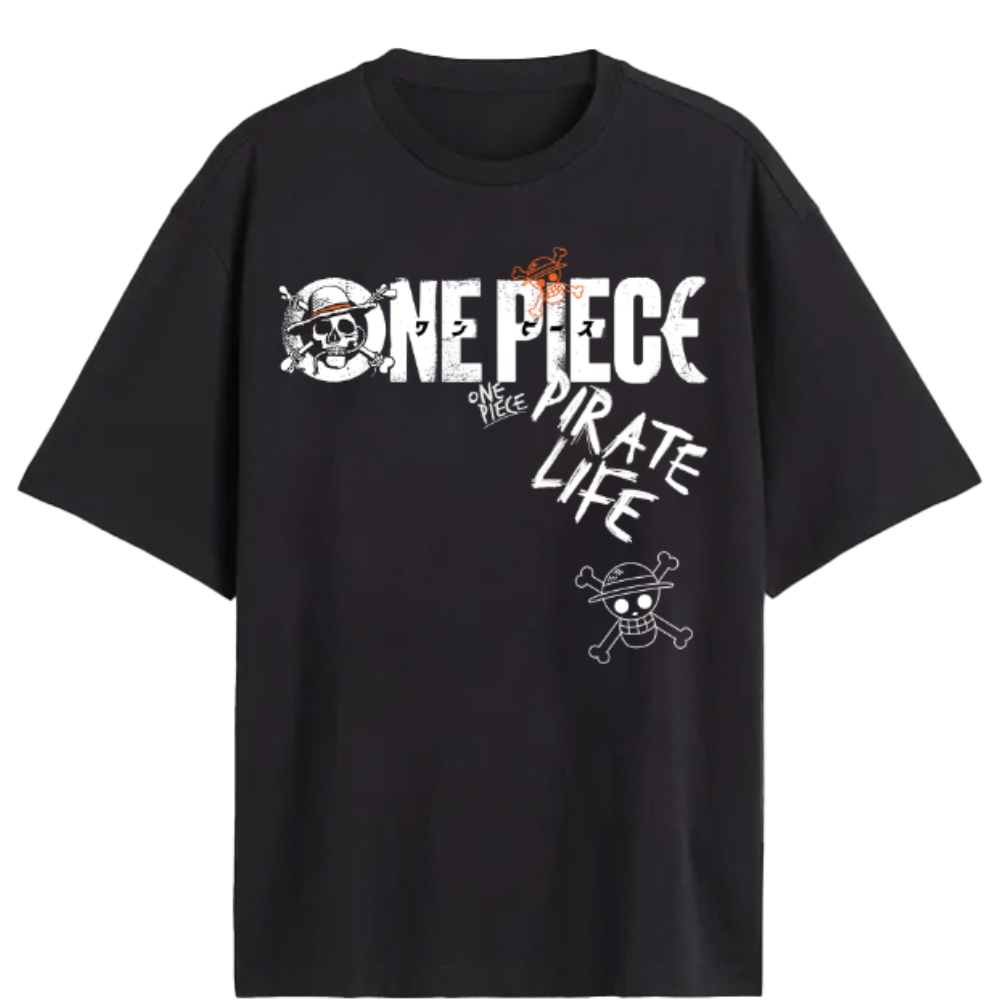 T-shirt One Piece Officiel – Design Pirate Life Logo
