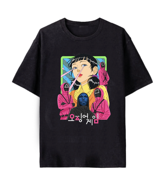 T-shirt Squid Game Col Rond Manches Courtes Seoyoung
