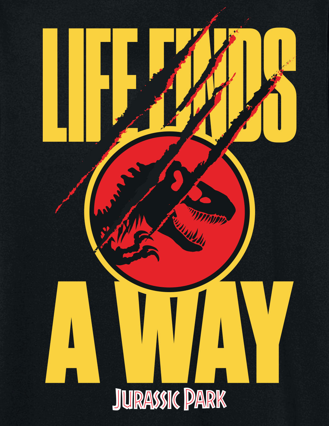 Jurassic Park Oversized Tee - Life Finds A Way