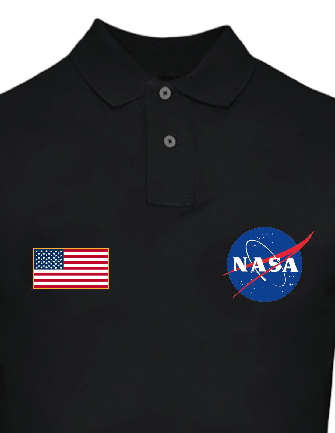 NASA polo shirt - NASA FLAG