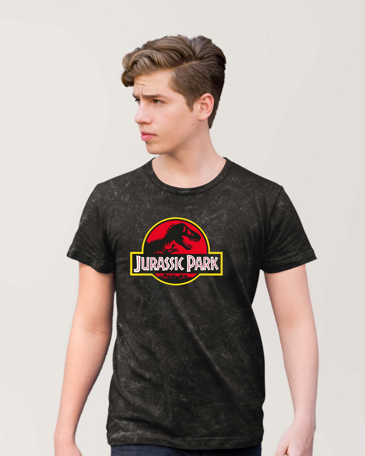 T-shirt Jurassic Park Officiel Effet Stonewash