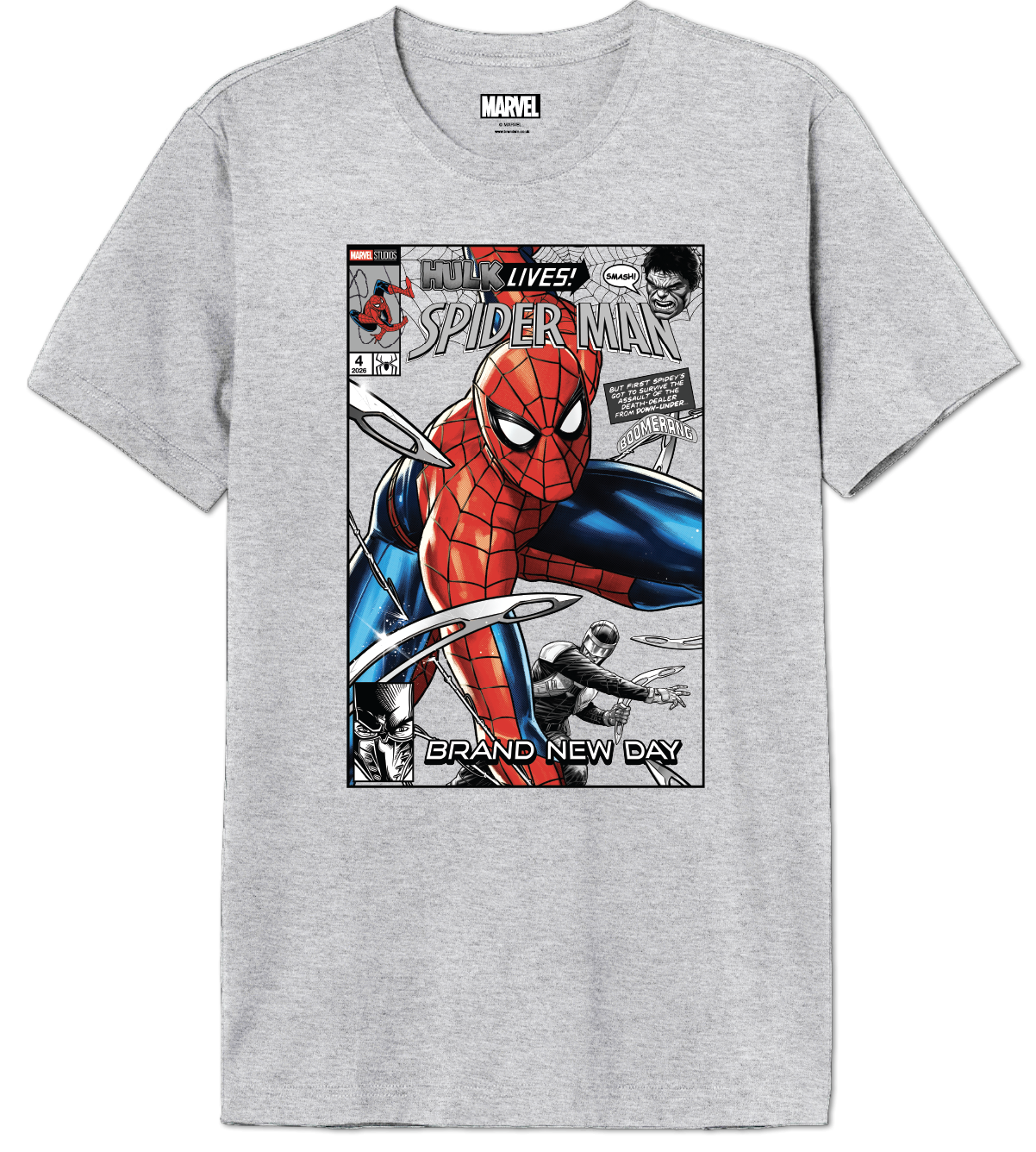 T-Shirt Spider-Man Brand New Day Gris pour fans