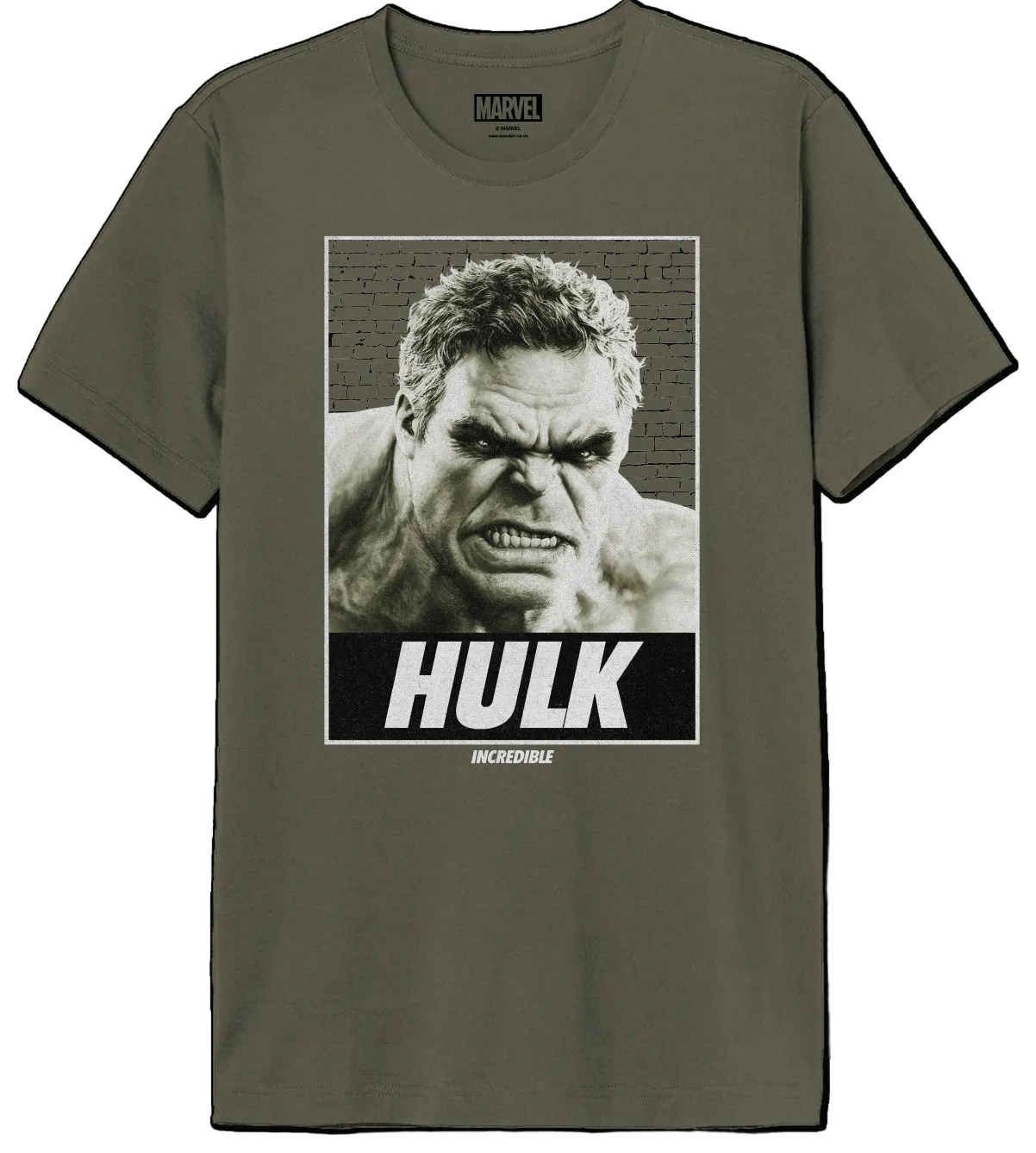 T-Shirt Hulk Incredible 2026 Kaki - Marvel Style Apparel