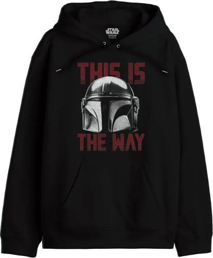 Sweat à capuche Mandalorian Star Wars avec casque et texte 'This Is The Way' pour homme