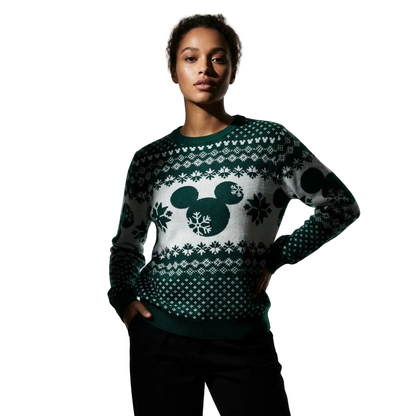 Pull de Noël Disney™ Mickey Mouse – Pull Tricoté Officiel Vert