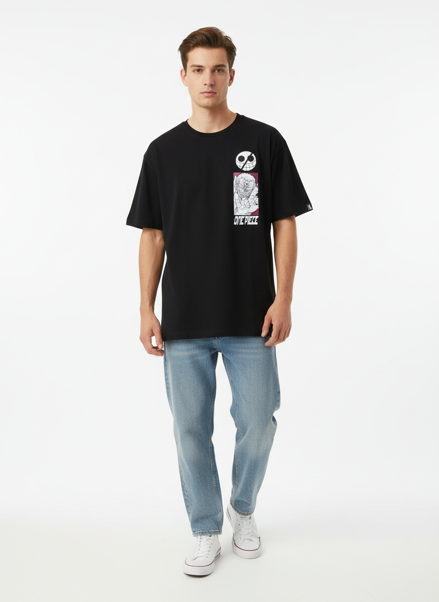 T-Shirt One Piece Doflamingo Back Print – Oversize