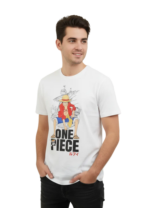 T-Shirt One Piece Luffy Oversize Couleur Classique