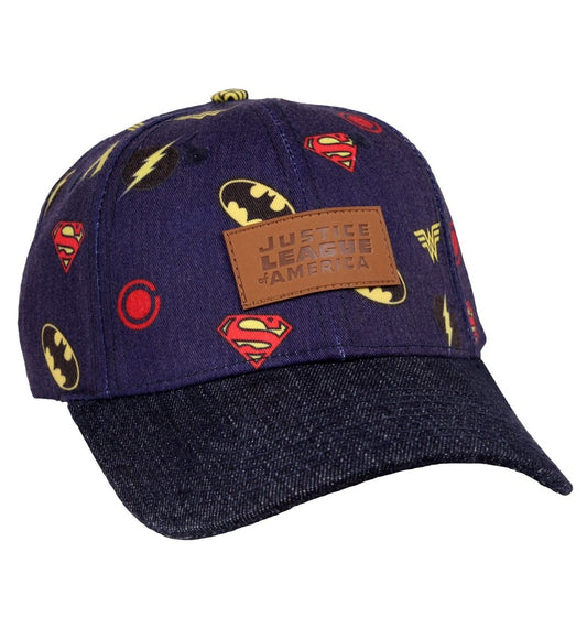 Casquette Justice League DC Comics - All Over Logo Classic - Legend Icon Casquette DC Comics