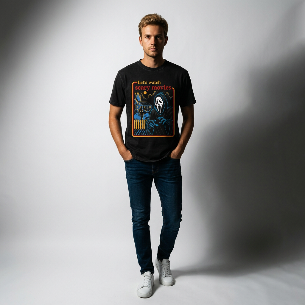 T-Shirt Ghost Face: Let's Watch Scary Movies Premium Edition