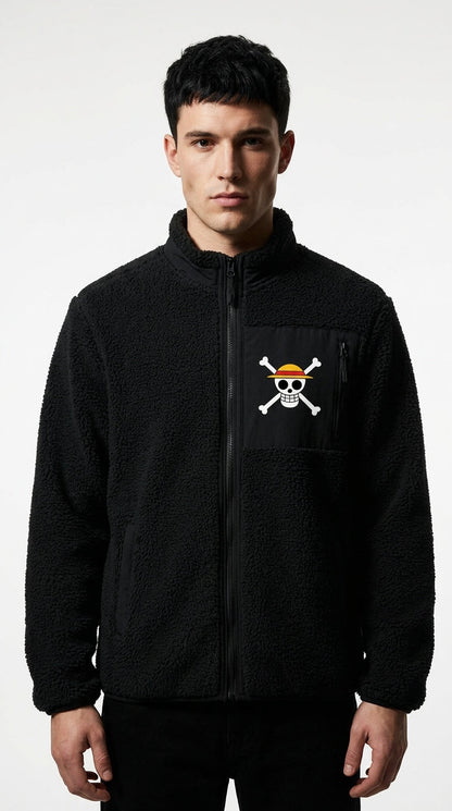 Veste Sherpa Homme One Piece — Noire