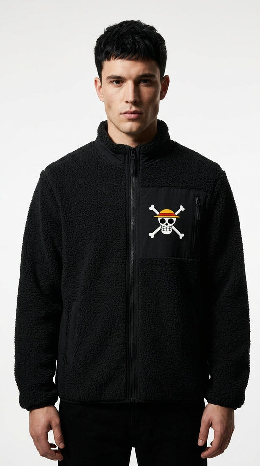 Veste Sherpa Homme One Piece — Noire