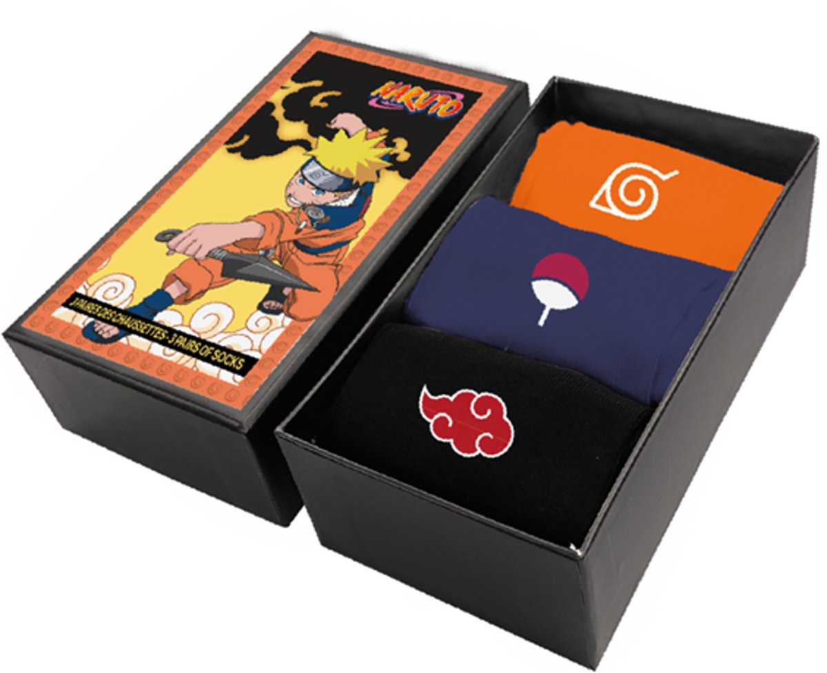 Coffret de 3 Paires de Chaussettes Naruto – Taille Unique - Legend Icon Chaussettes Naruto