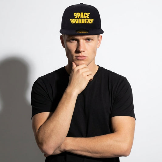 Casquette Space Invaders - Yellow Text Logo