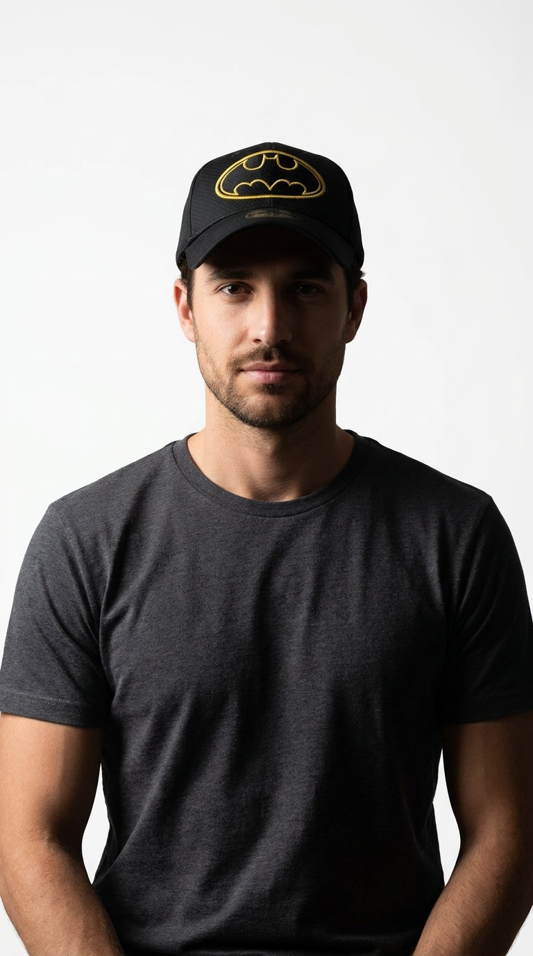 Casquette DC Comics Batman Logo Or – Officielle Noire
