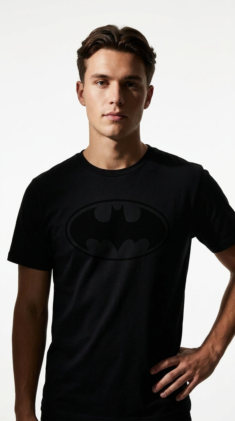 DC Comics T-shirt Batman Logo Puff – Officiel DC Comics Noir - T-shirt | Professional Product Photo 1