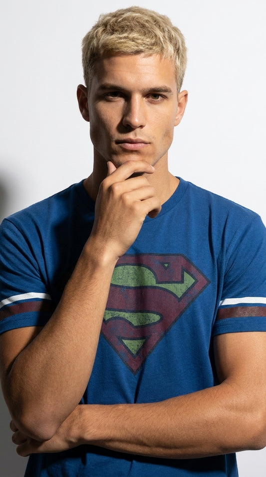 DC Comics T-shirt Superman Bleu Vintage Logo DC Comics Officiel - T-shirt | Professional Product Photo 1