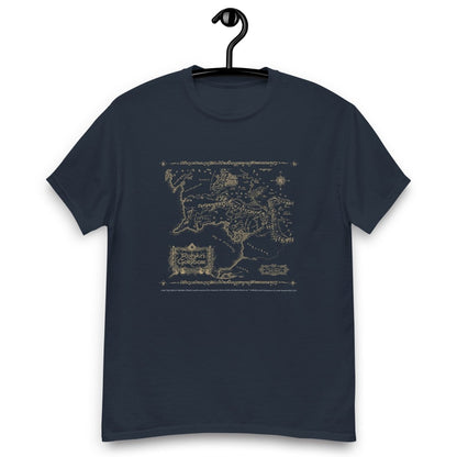 Detailed Map of Rohan and Gondor Fantasy World T-shirt