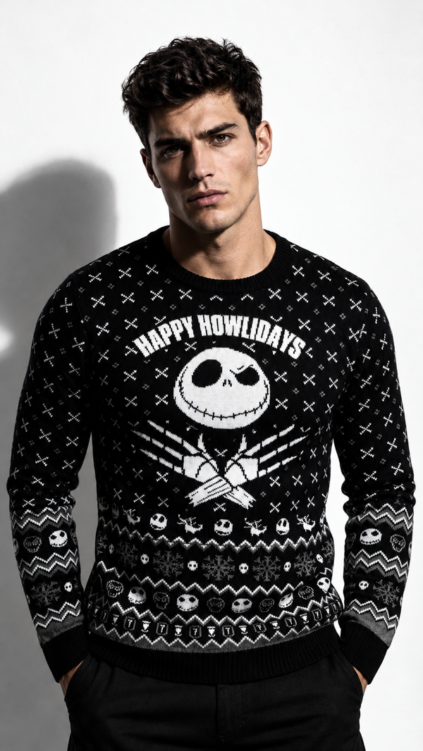 Pull de Noël L'Étrange Noël de Monsieur Jack™ Jack Skellington Happy Howlidays