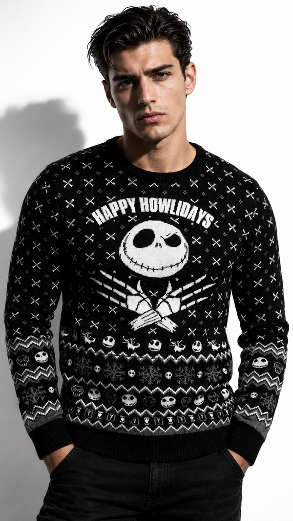 Pull de Noël L'Étrange Noël de Monsieur Jack™ Jack Skellington Happy Howlidays