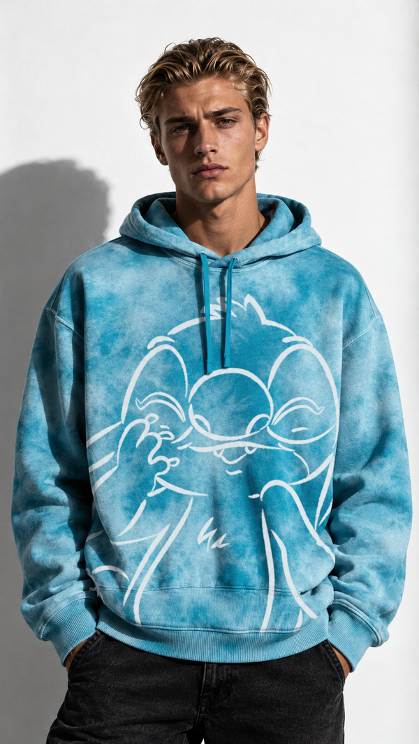 Sweat-shirt à capuche Femme Disney Lilo & Stitch – Officiel Tie and dye