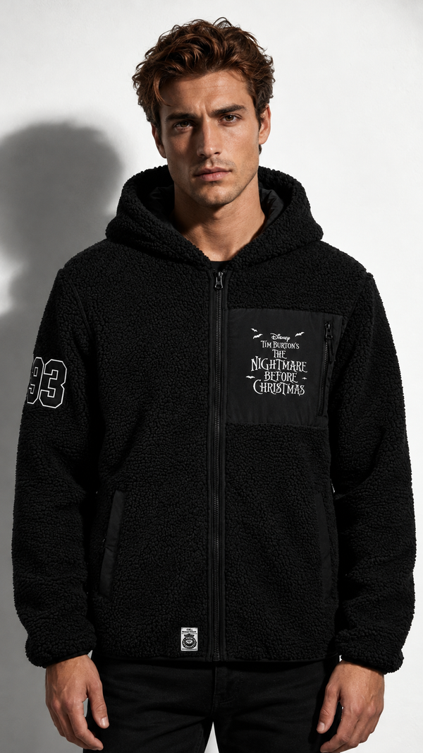 Veste Sherpa Homme Disney – Officielle Noire