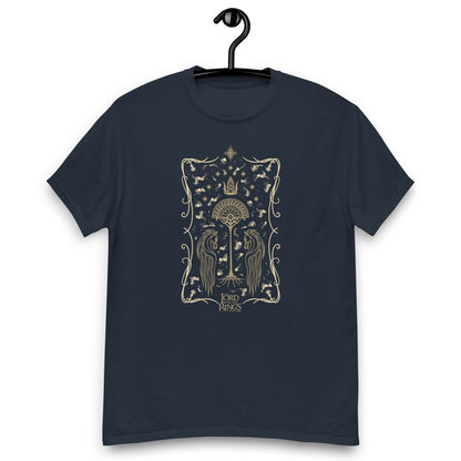 Elegant Middle-Earth Fantasy Design with Horses and Tree T-shirt