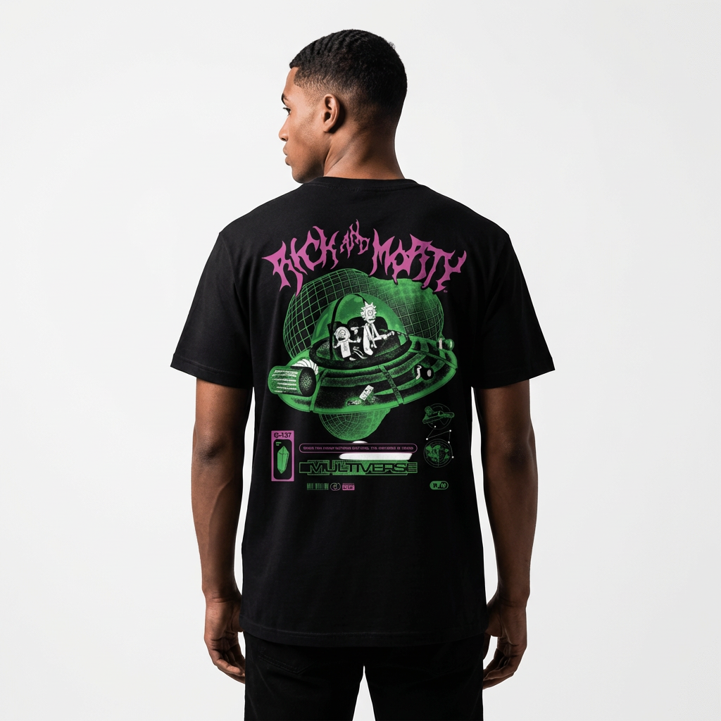 T-shirt Rick and Morty Officiel – Multiverse Recto Verso