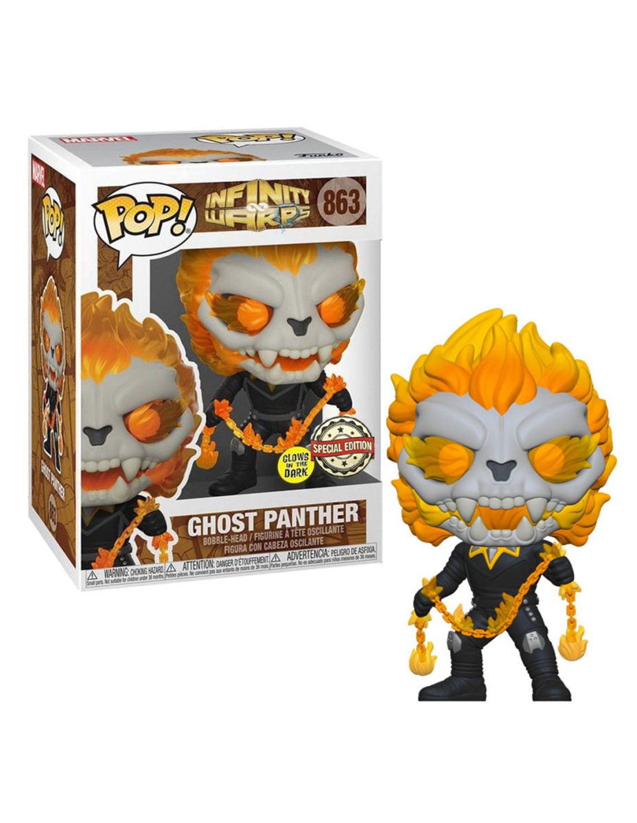 Figurine Funko POP - Infinity Warps - POP! Ghost Panther (863) - Legend Icon Figurine FUNKO