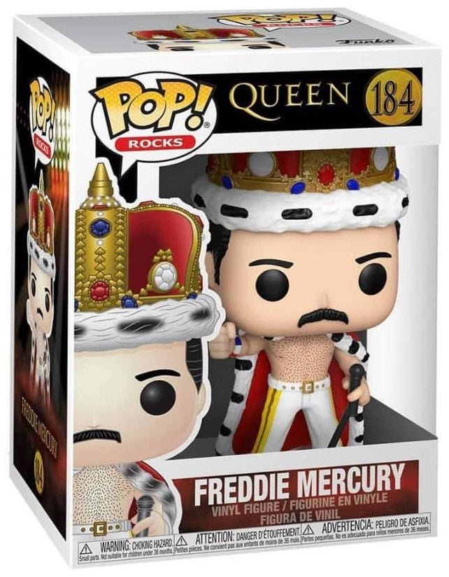 Funko Pop ! Queen - Freddie Mercury King Diamond Glitter (184) - Legend Icon Figurine Legend Icon