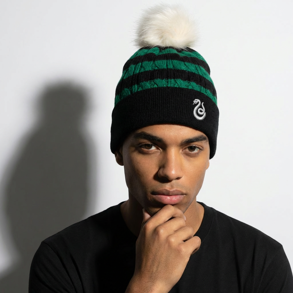 Harry Potter Bonnet à pompon Harry Potter - Slytherin icon - Bonnet | Professional Product Photo 4