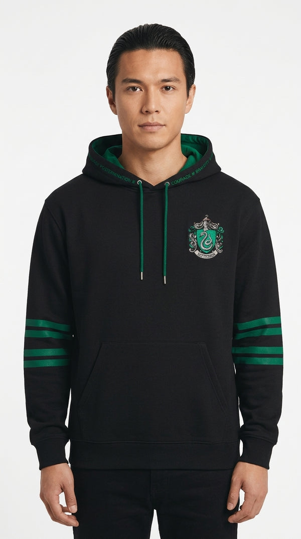 Sweat Harry Potter Serpentard Noir et Vert - Blason et Confort