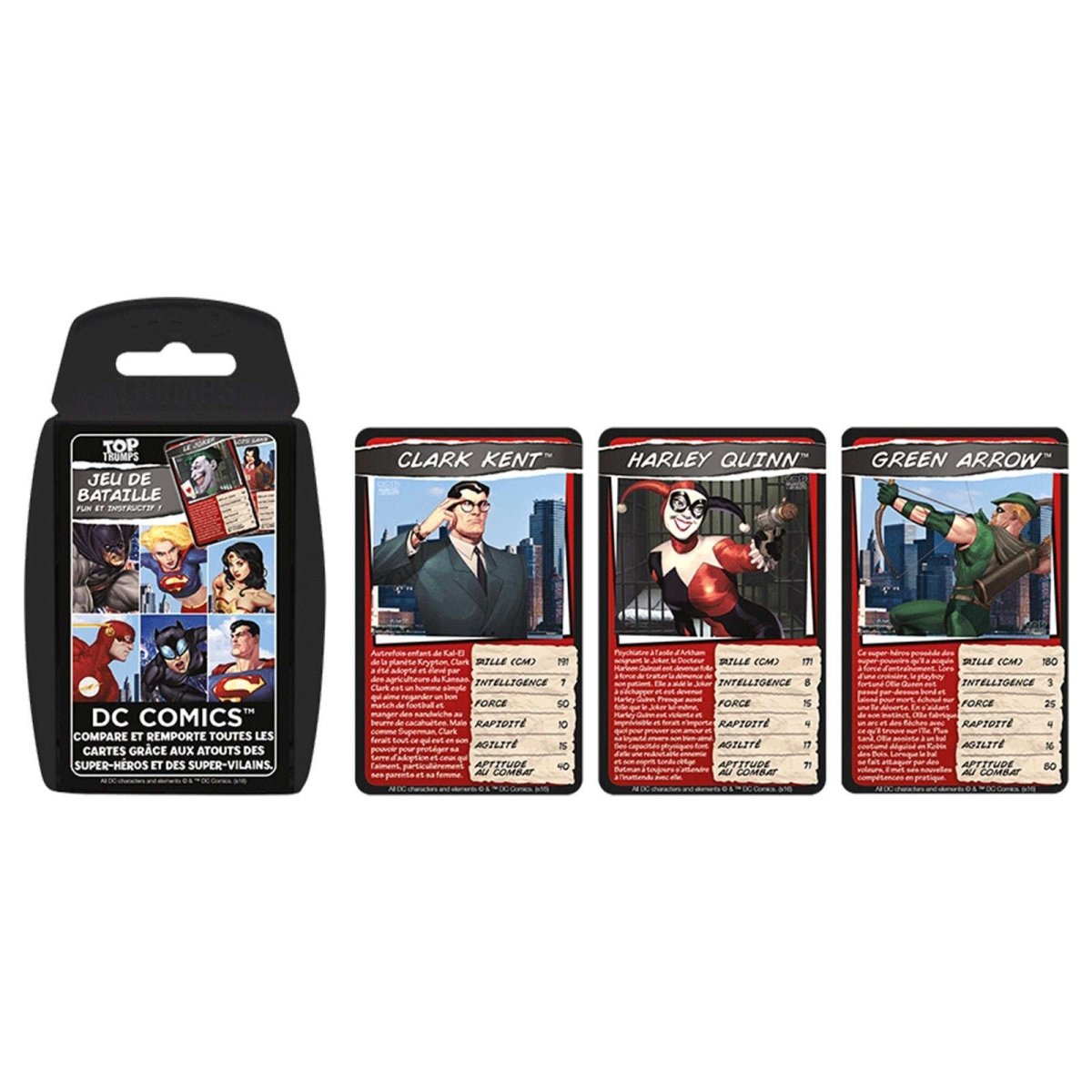 Jeu de Bataille Top Trumps DC Comics - Jeu de société - Version française - Legend Icon Jeu de cartes Winning Moves