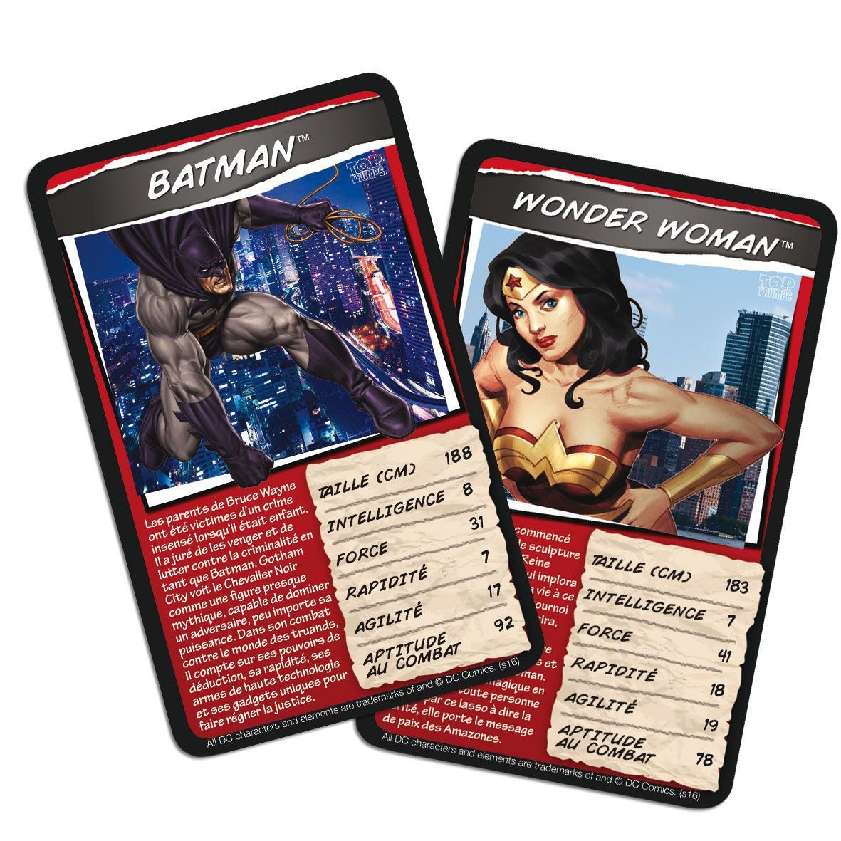 Jeu de Bataille Top Trumps DC Comics - Jeu de société - Version française - Legend Icon Jeu de cartes Winning Moves