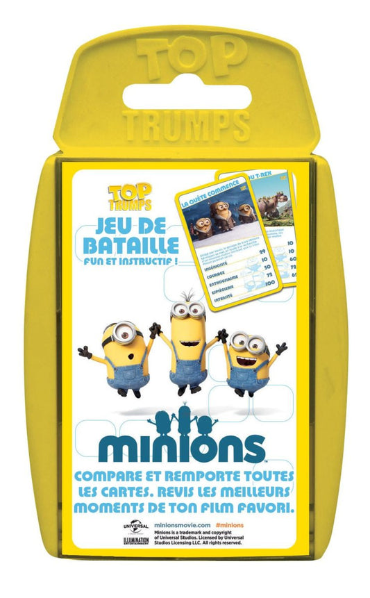 Jeu de Bataille Top Trumps - Les Minions - Jeu de société - Version française - Legend Icon Jeu de cartes Winning Moves