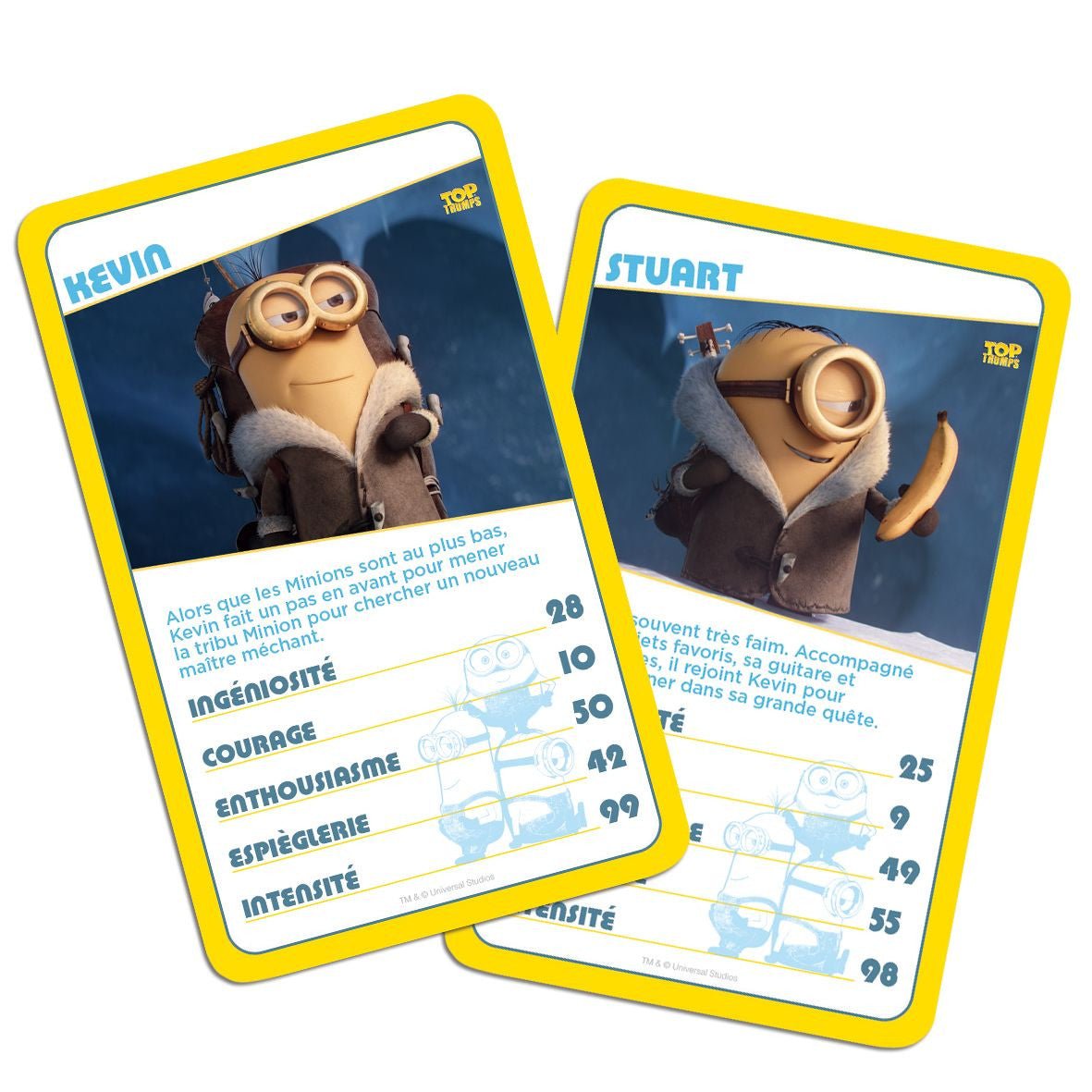 Jeu de Bataille Top Trumps - Les Minions - Jeu de société - Version française - Legend Icon Jeu de cartes Winning Moves