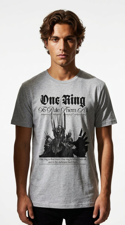 T-shirt Seigneur des Anneaux - Sauron Noir en Coton