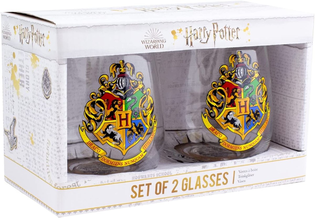 Lot de 2 verres Harry Potter - Hogwarts Crest - Legend Icon Verre Paladone