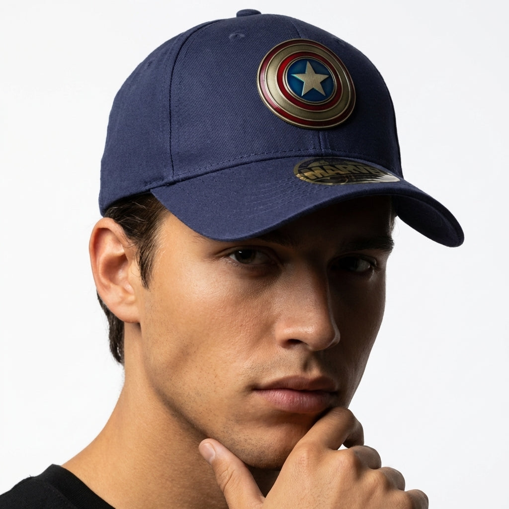 MARVEL Casquette Captain America Marvel - Metal Vintage Logo - Casquette | Professional Product Photo 1
