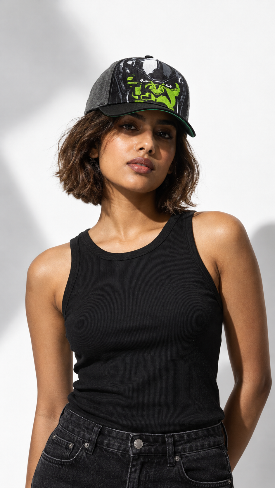 MARVEL Casquette Marvel Thor Ragnarok Hulk Face – Officielle Grise et Noire - Casquette | Professional Product Photo 1