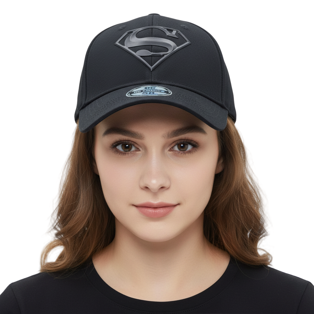 Casquette Noir - DC Comics Superman Baseball - Logo Rubber