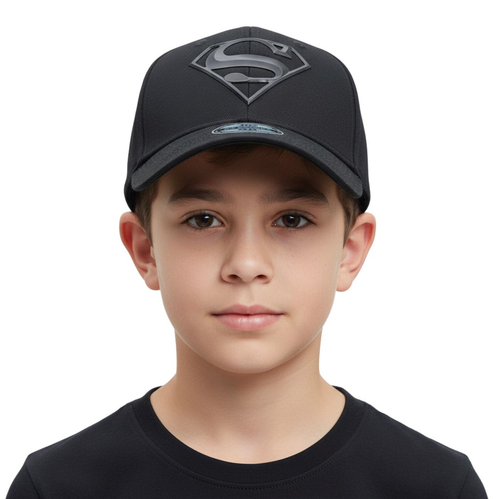 Casquette Noir - DC Comics Superman Baseball - Logo Rubber