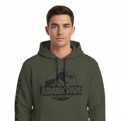 Sweat à Capuche Jurassic Park Kaki – Logo T-Rex Officiel Jurassic Park Sweat-shirt
