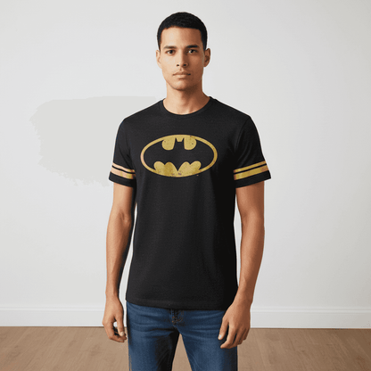 T-shirt Batman Noir Logo Vintage Officiel DC Comics
