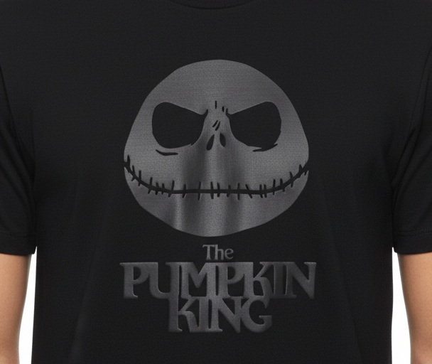 T-shirt Disney Jack Skellington Officiel – Pumpkin King All Black