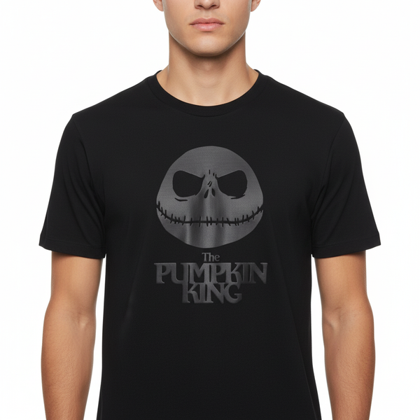 T-shirt Disney Jack Skellington Officiel – Pumpkin King All Black
