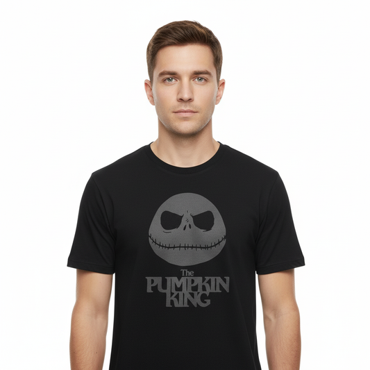 T-shirt Disney Jack Skellington Officiel – Pumpkin King All Black