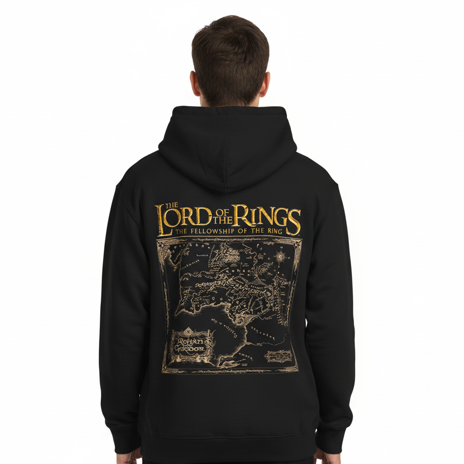 Sweat à Capuche Seigneur des Anneaux Officiel – Carte de la Terre du Milieu